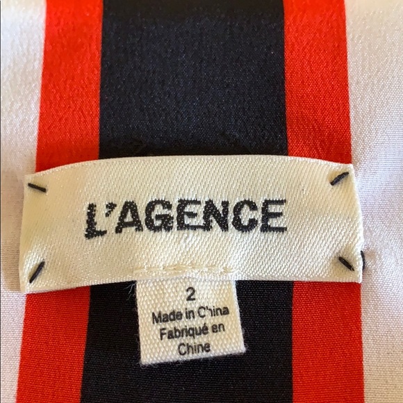 L’AGENCE Samira Stripe Paperbag Waist Pants Size 2 - Picture 11 of 13